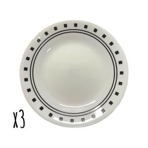 Set of 3 Corelle City Block 6.75” Bread Plates